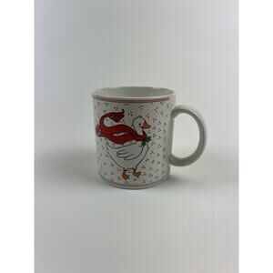 Vintage Christmas Geese Mug Ceramic Colonial Of Cape Cod